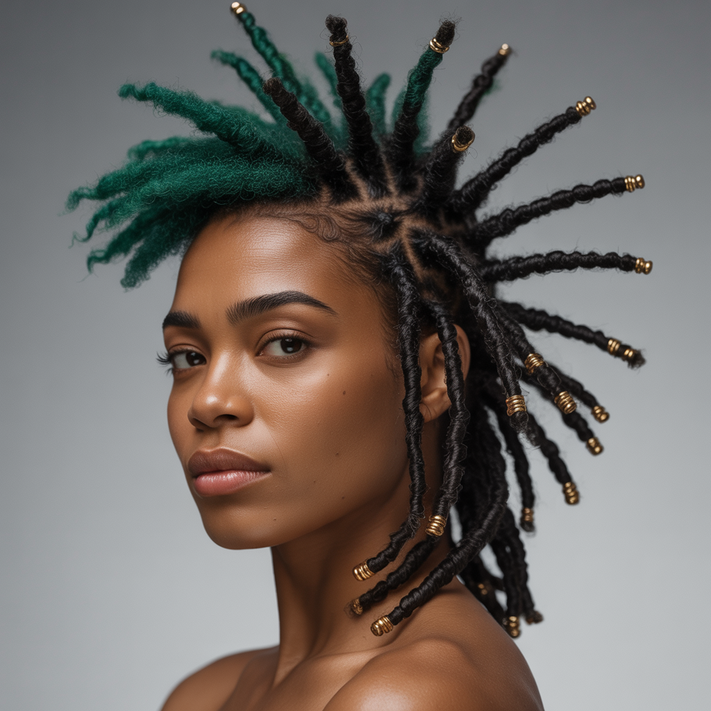 Mohawk with Loc Knots