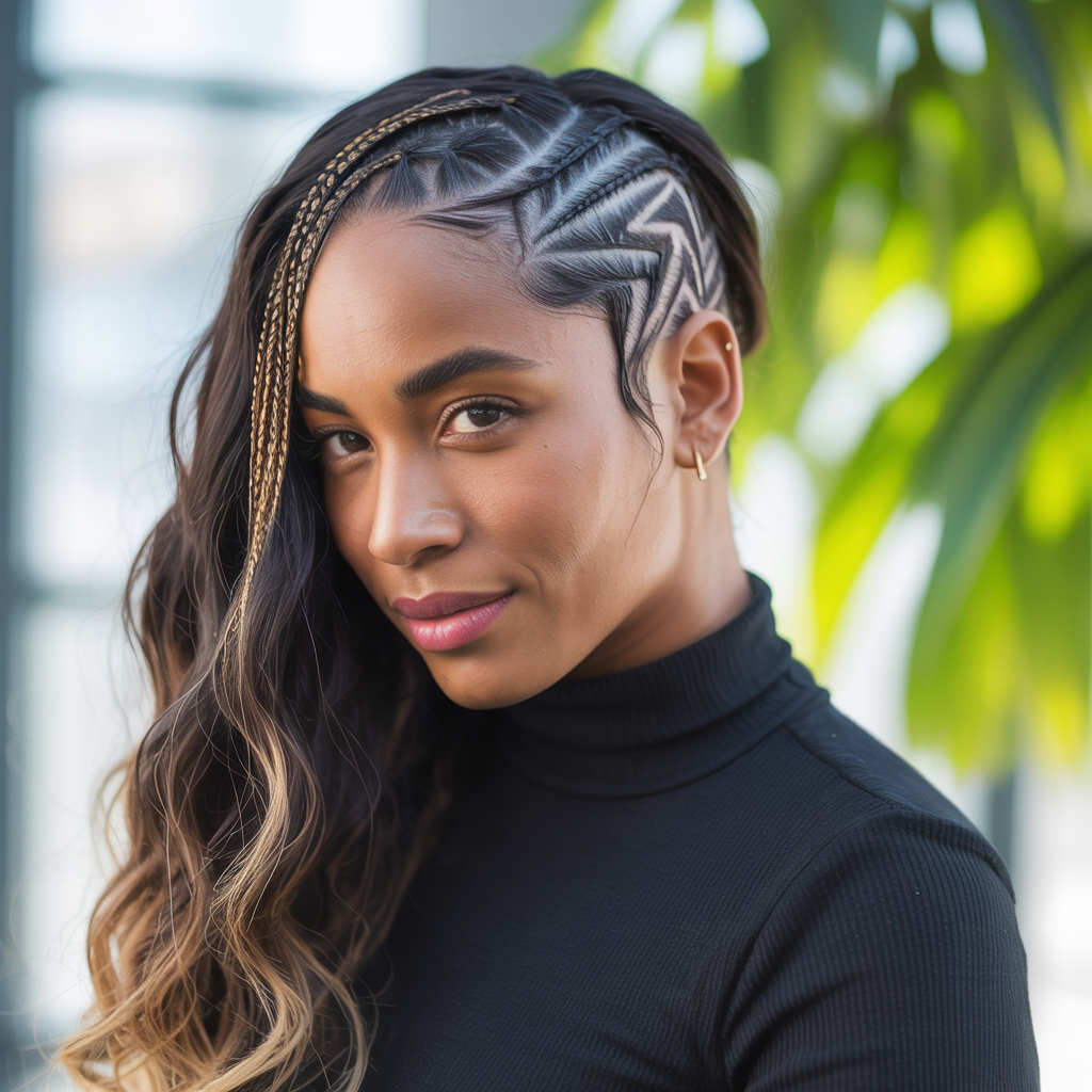  Brown Pixie with Undercut Design