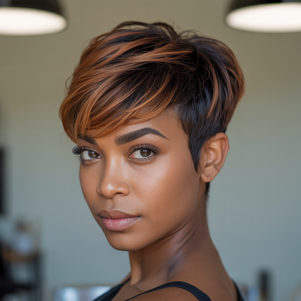 Two-Tone Brown Pixie