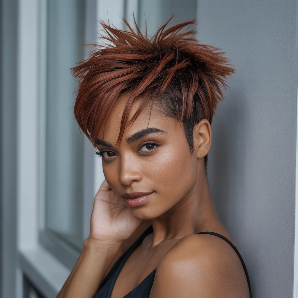 Spiky Brown Pixie