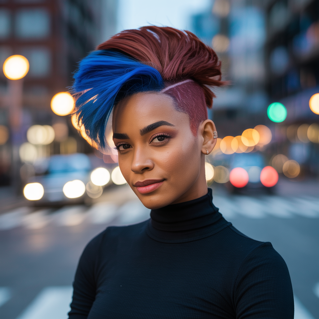 Two-Toned Mohawk Cut
