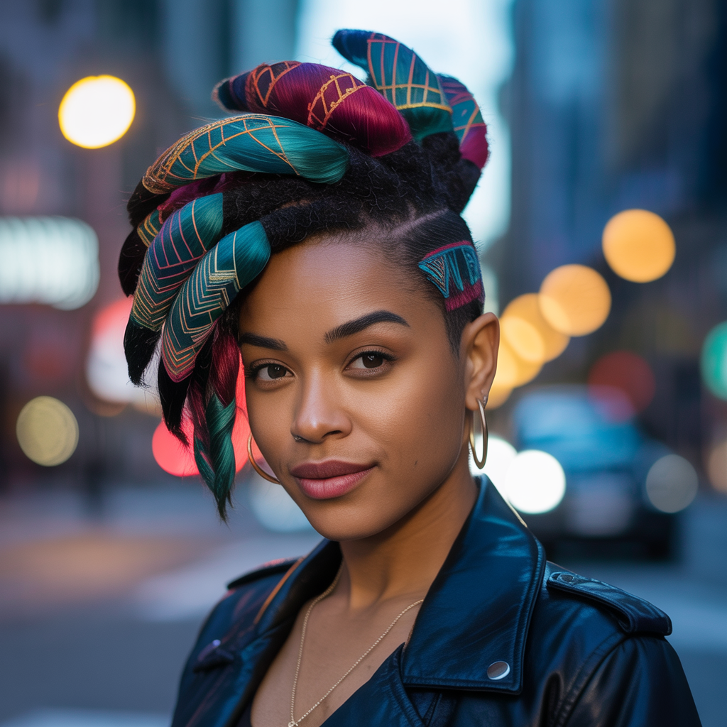 Twisted Mohawk with Bold Patterns