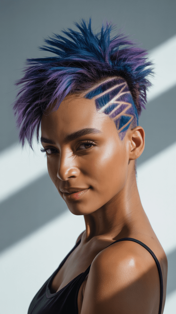 Textured Mohawk with Side Design