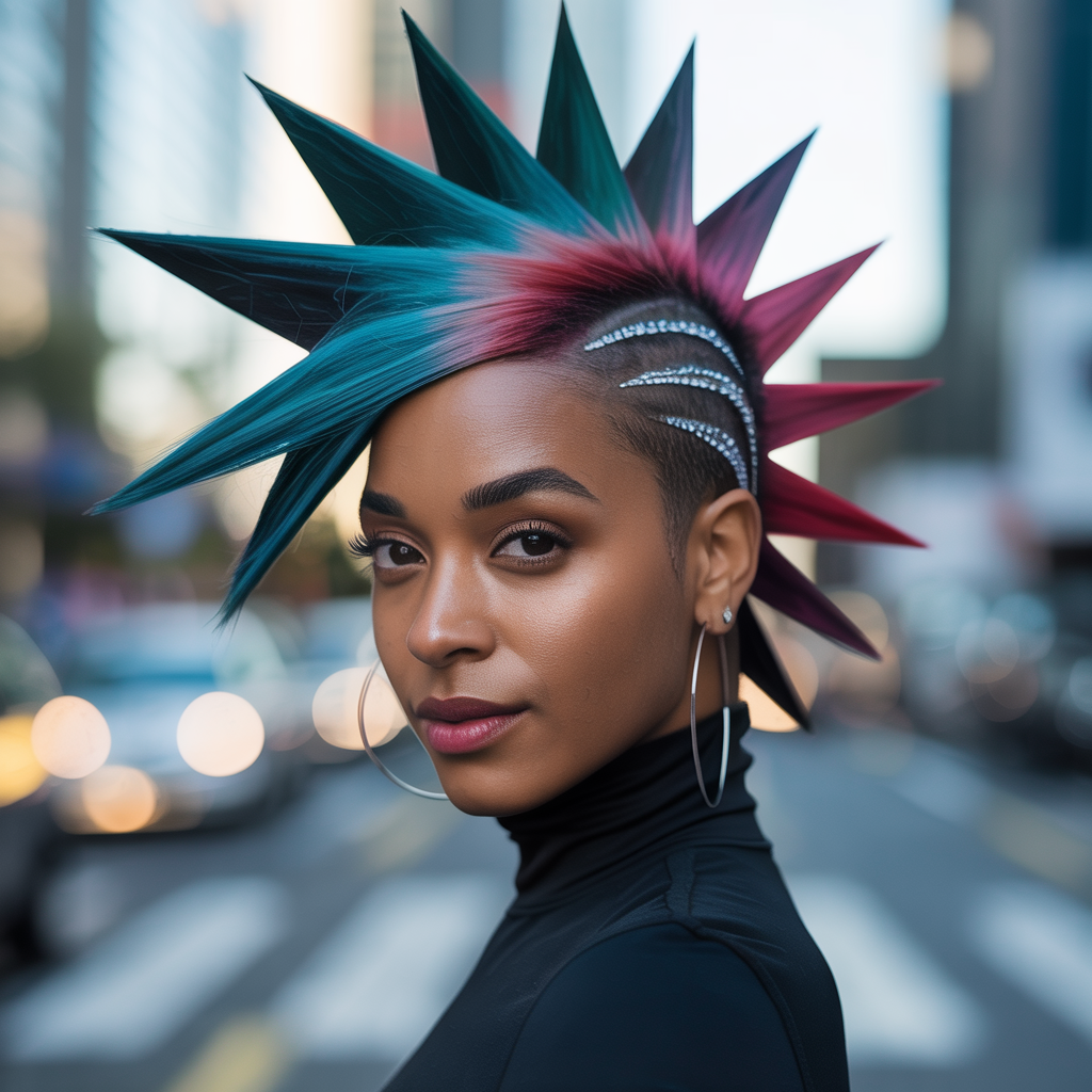 Twisted Mohawk with Triangle Parts