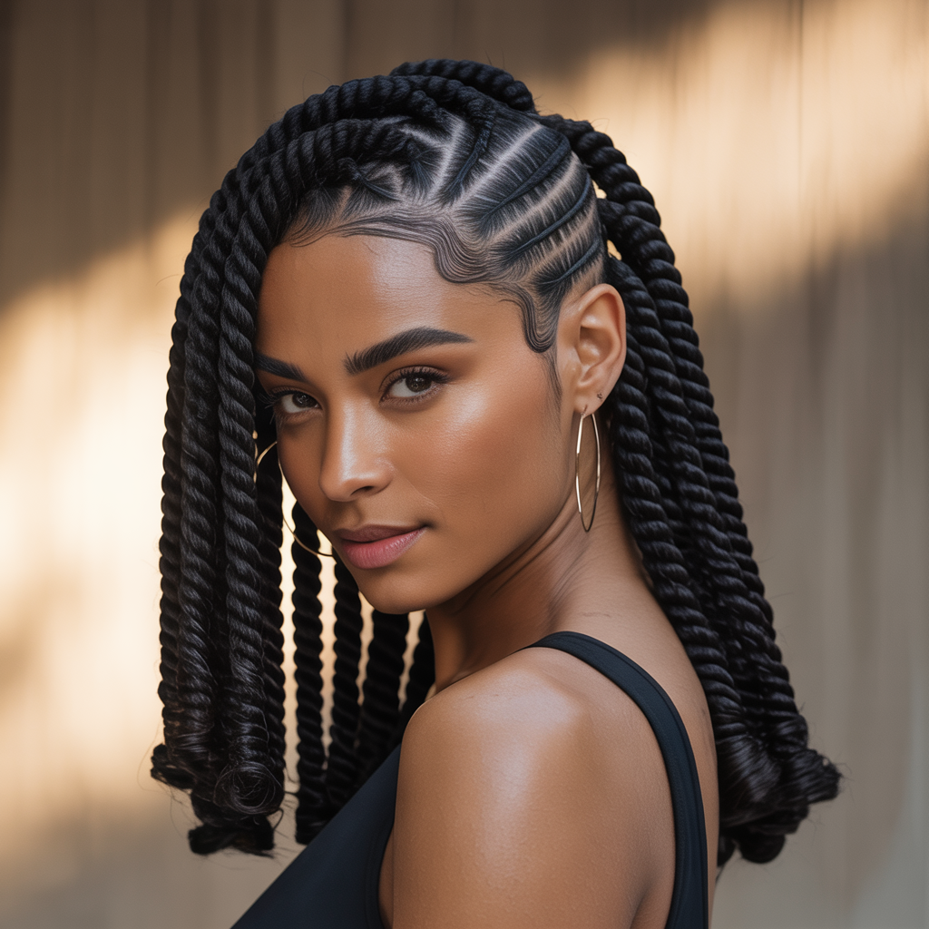 Shaved Sides with Twists
