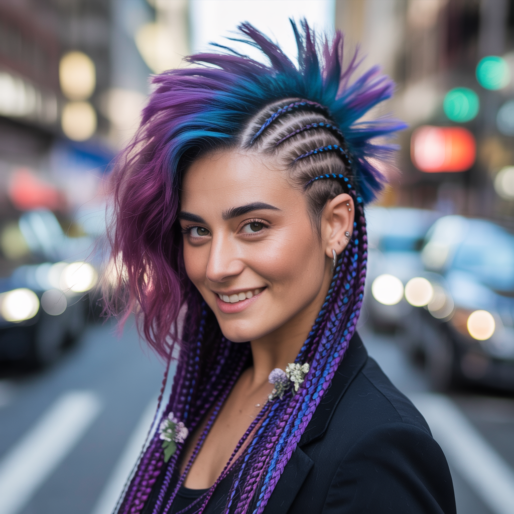 Mohawk with Side Braids
