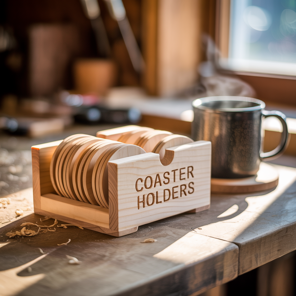 Wooden Coaster Holder