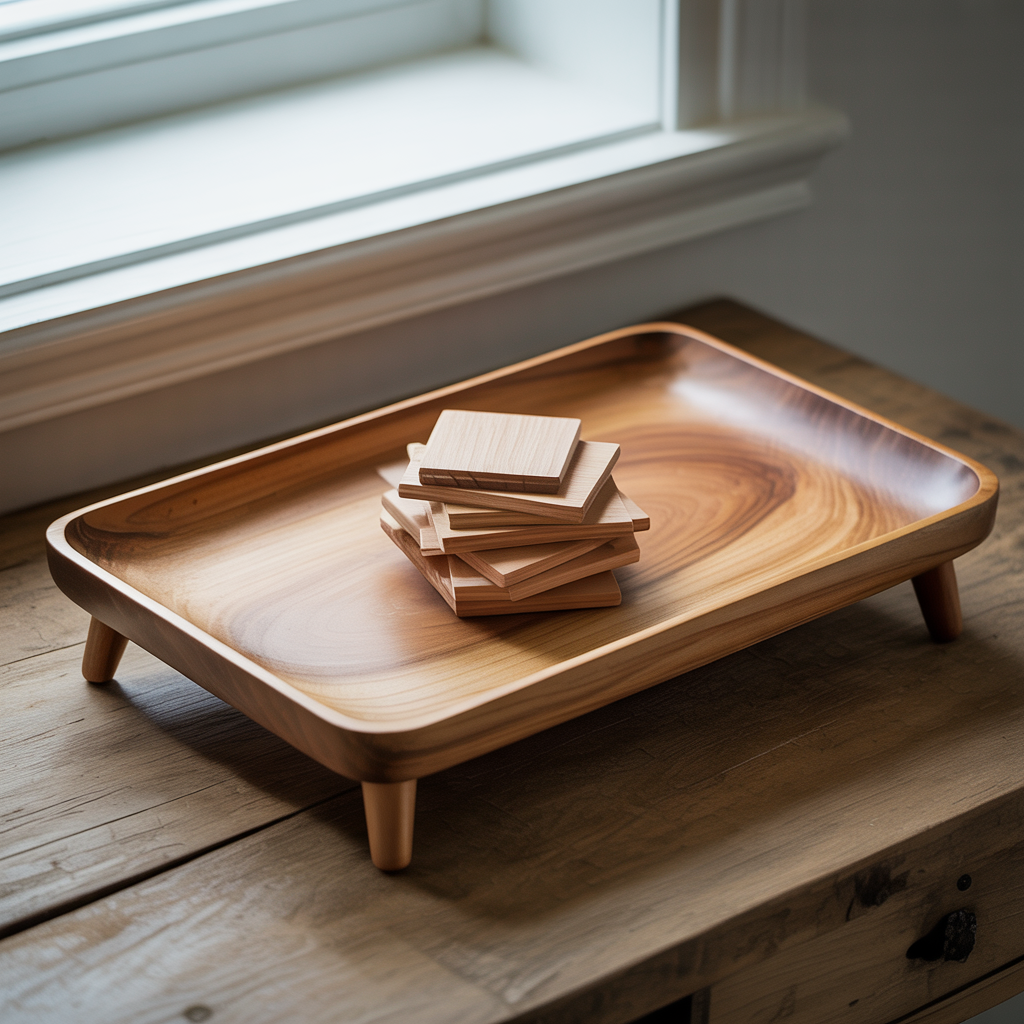 Wooden Tray with Legs