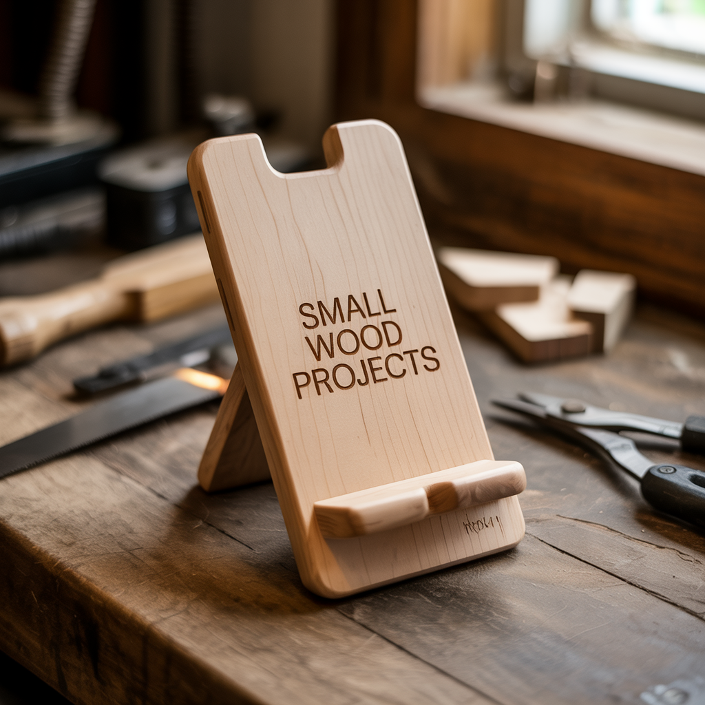 Wooden Phone Stand