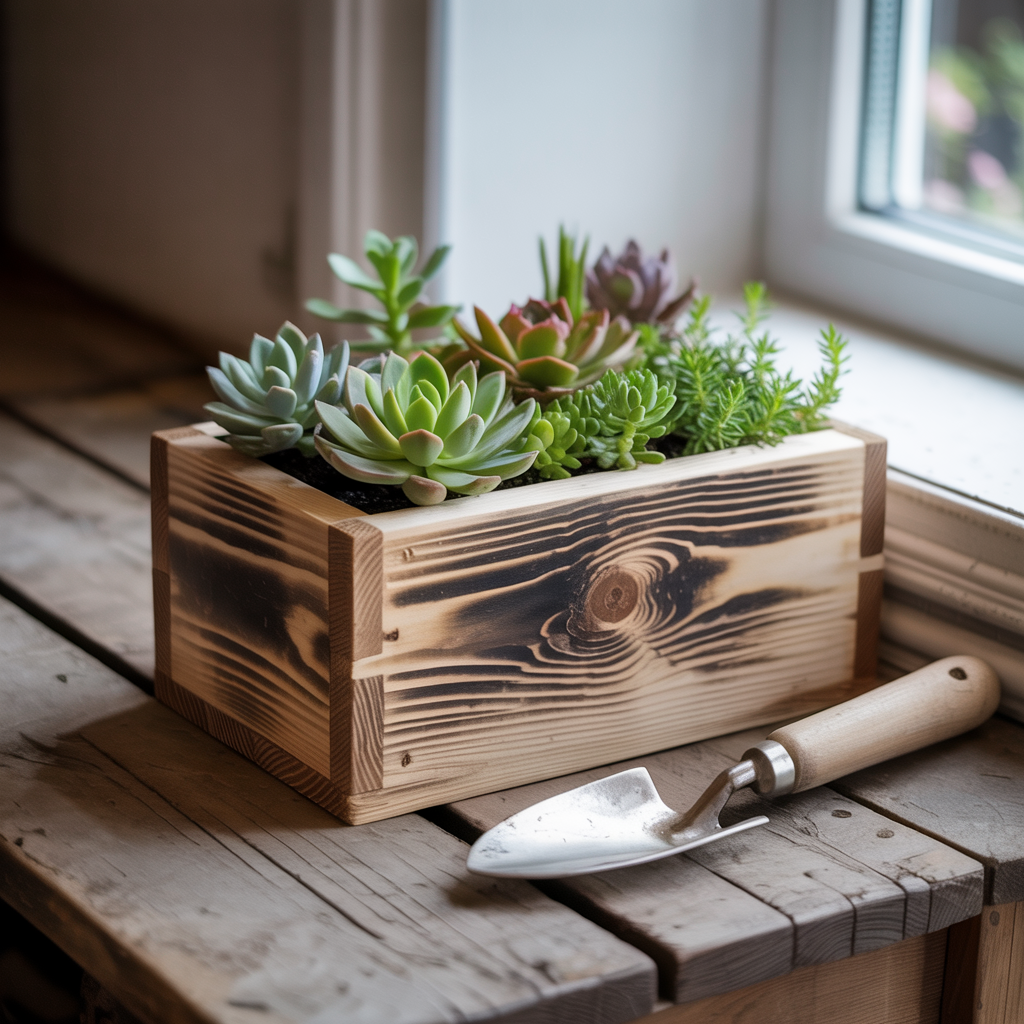 Small Wooden Planter Box