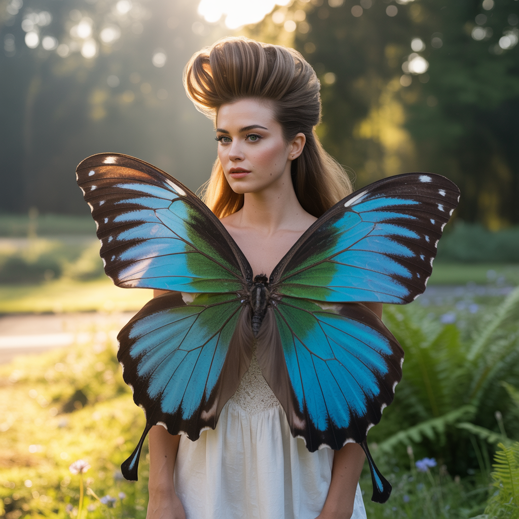  Voluminous Butterfly with a Textured Pompadour/Quiff