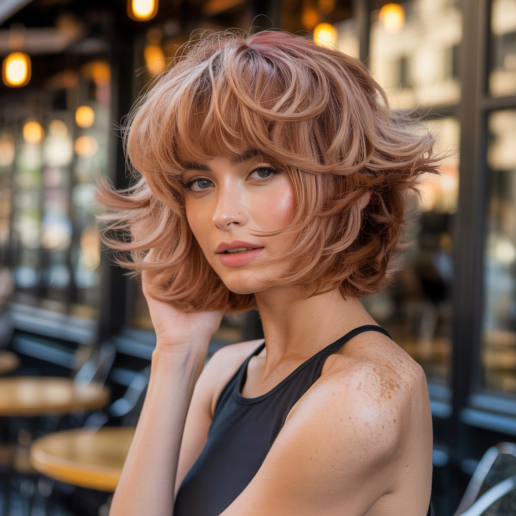  Voluminous Butterfly Shag with Choppy Fringe