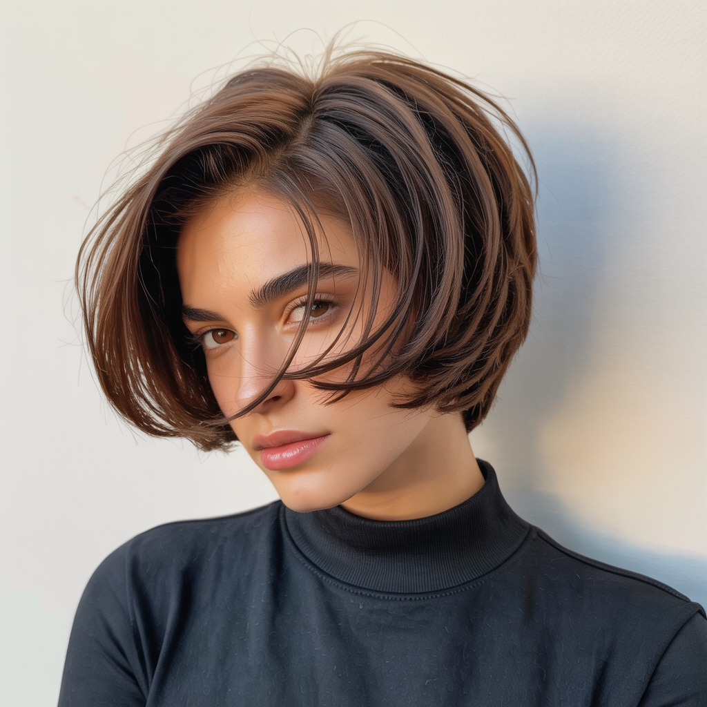 Short Hair with Alternating Length Back Layers