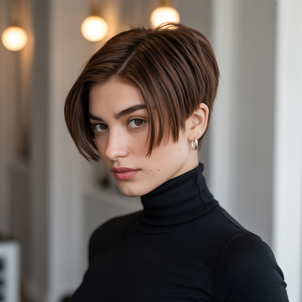 Short Hair with Internal Blended Back Layers