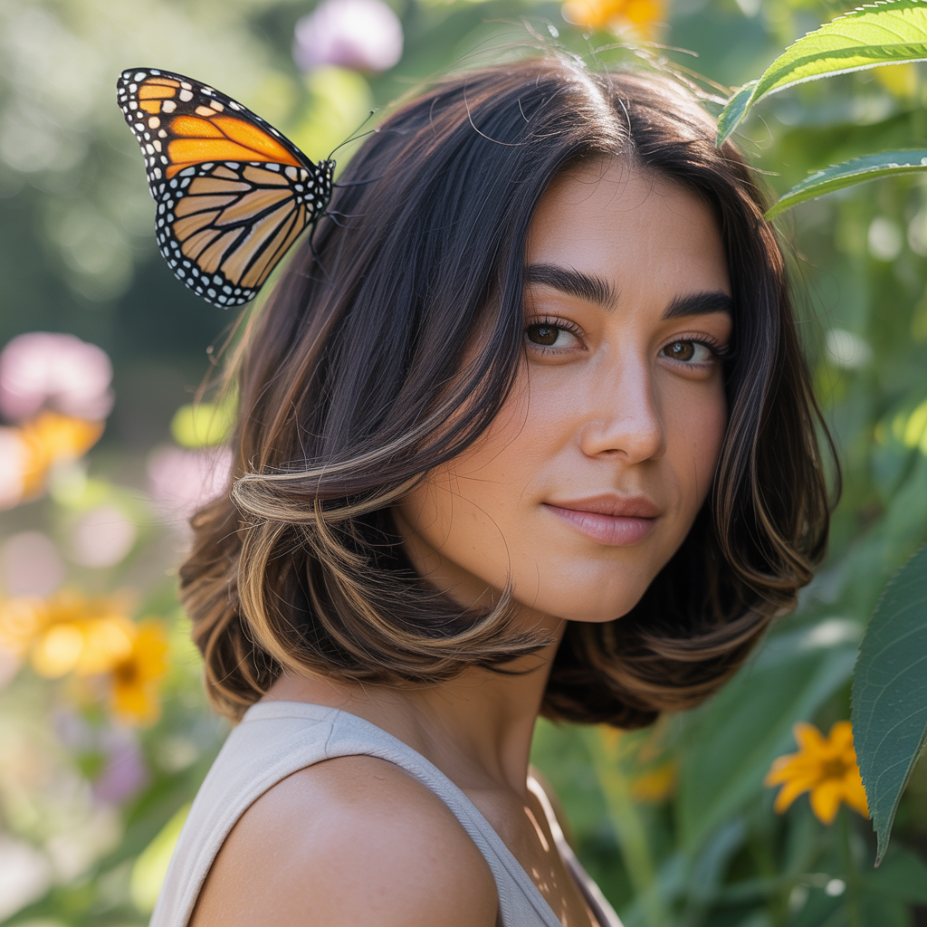  Dynamic Butterfly with a Layered U-Cut at the Back