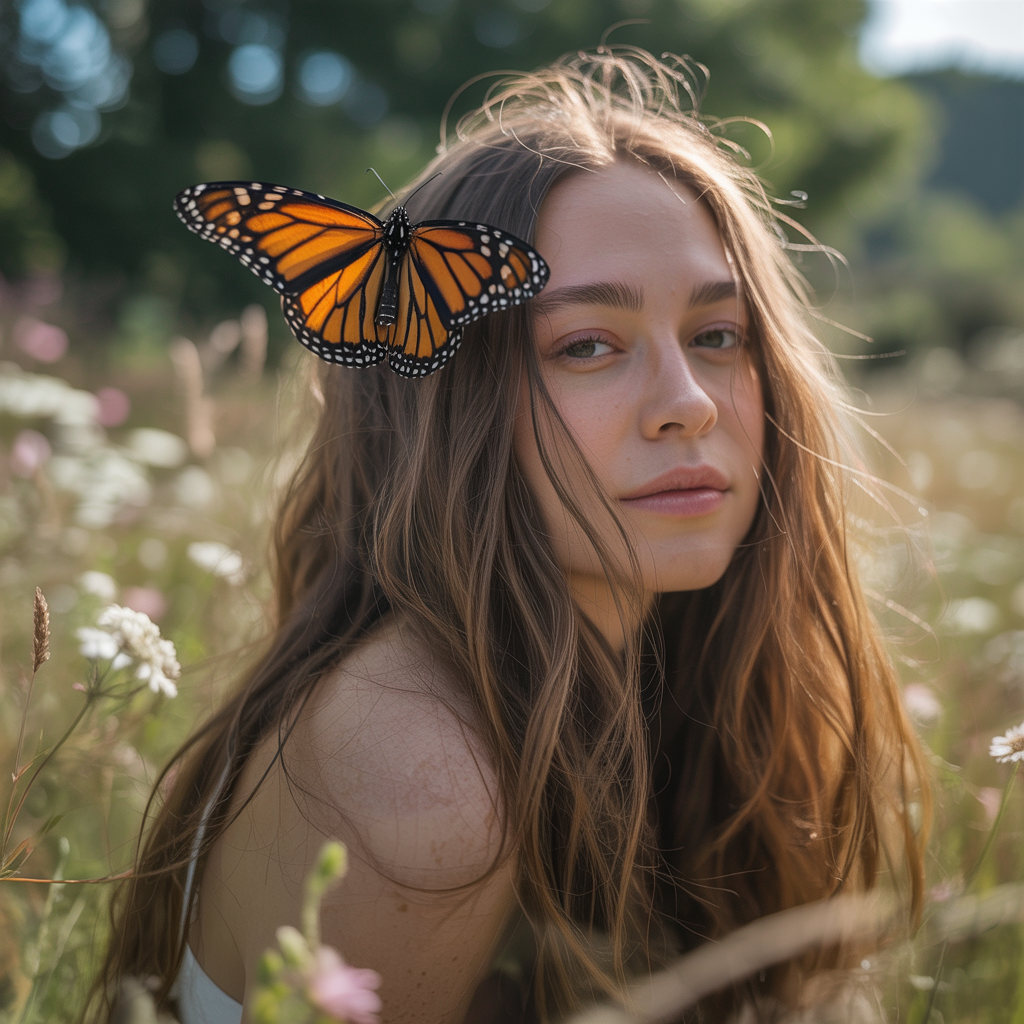 Dynamic Butterfly with a Tousled, Lived-in Finish