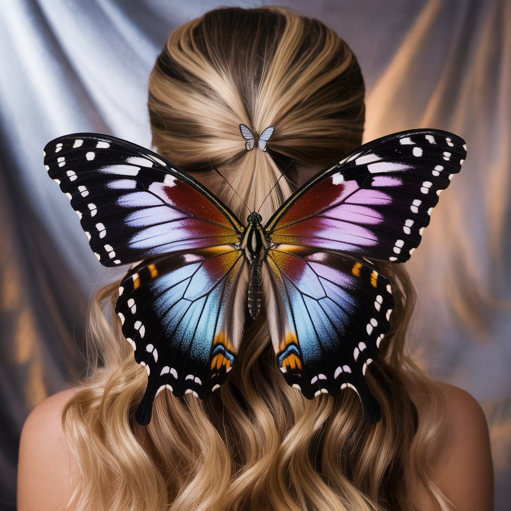 Voluminous Butterfly with Backcombing for Root Lift