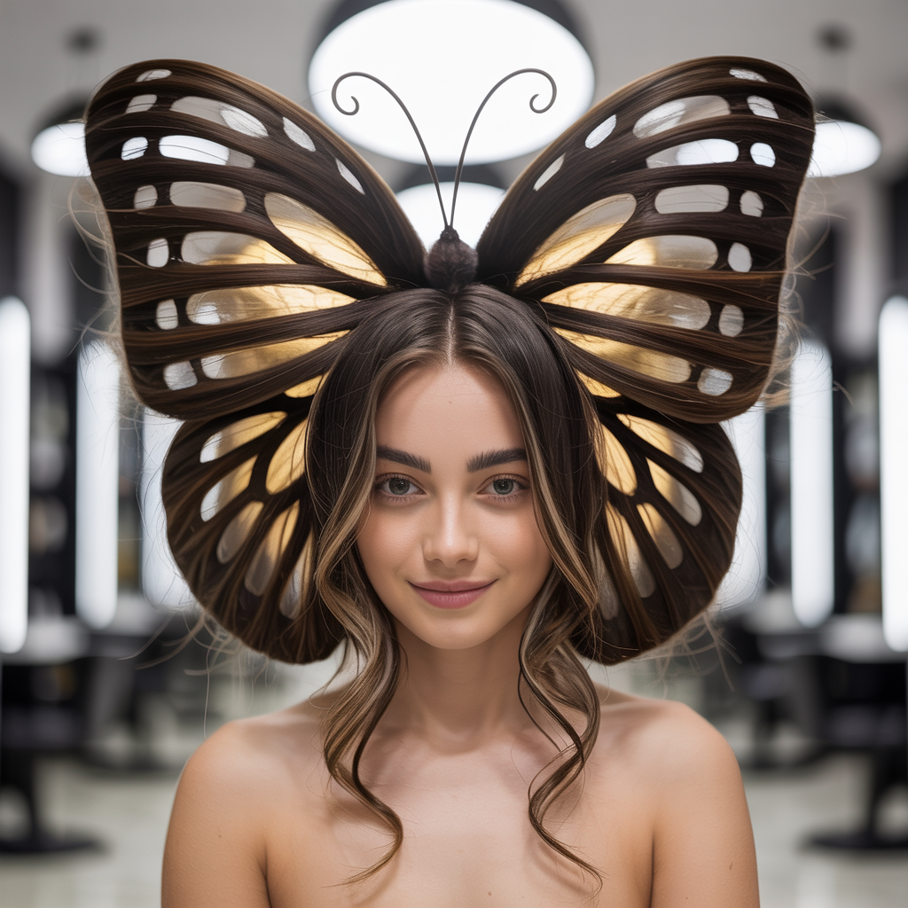 Voluminous Butterfly with an Overall Rounded Shape