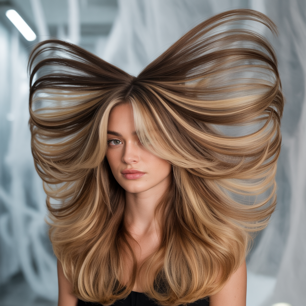 Voluminous Butterfly with Strategic Highlights for Amplified Volume
