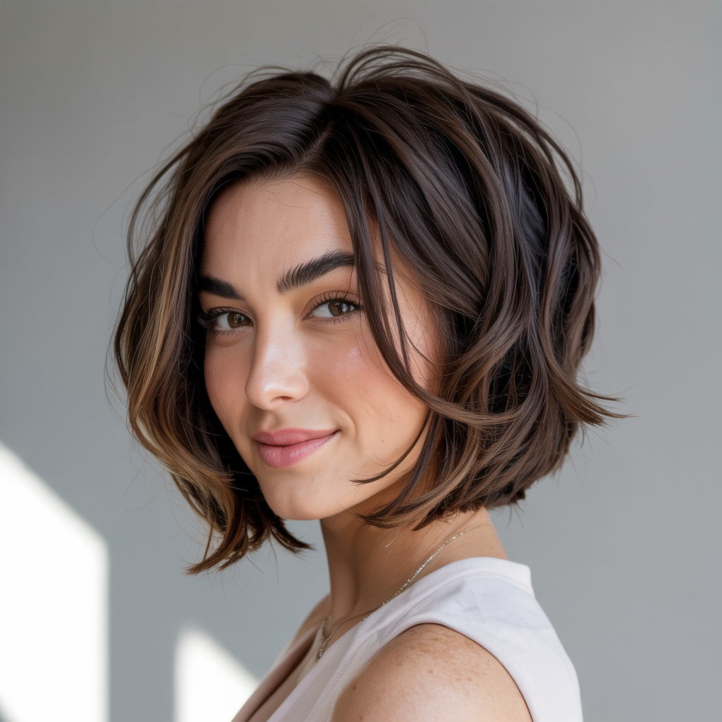 Wedge-Inspired Choppy Bob