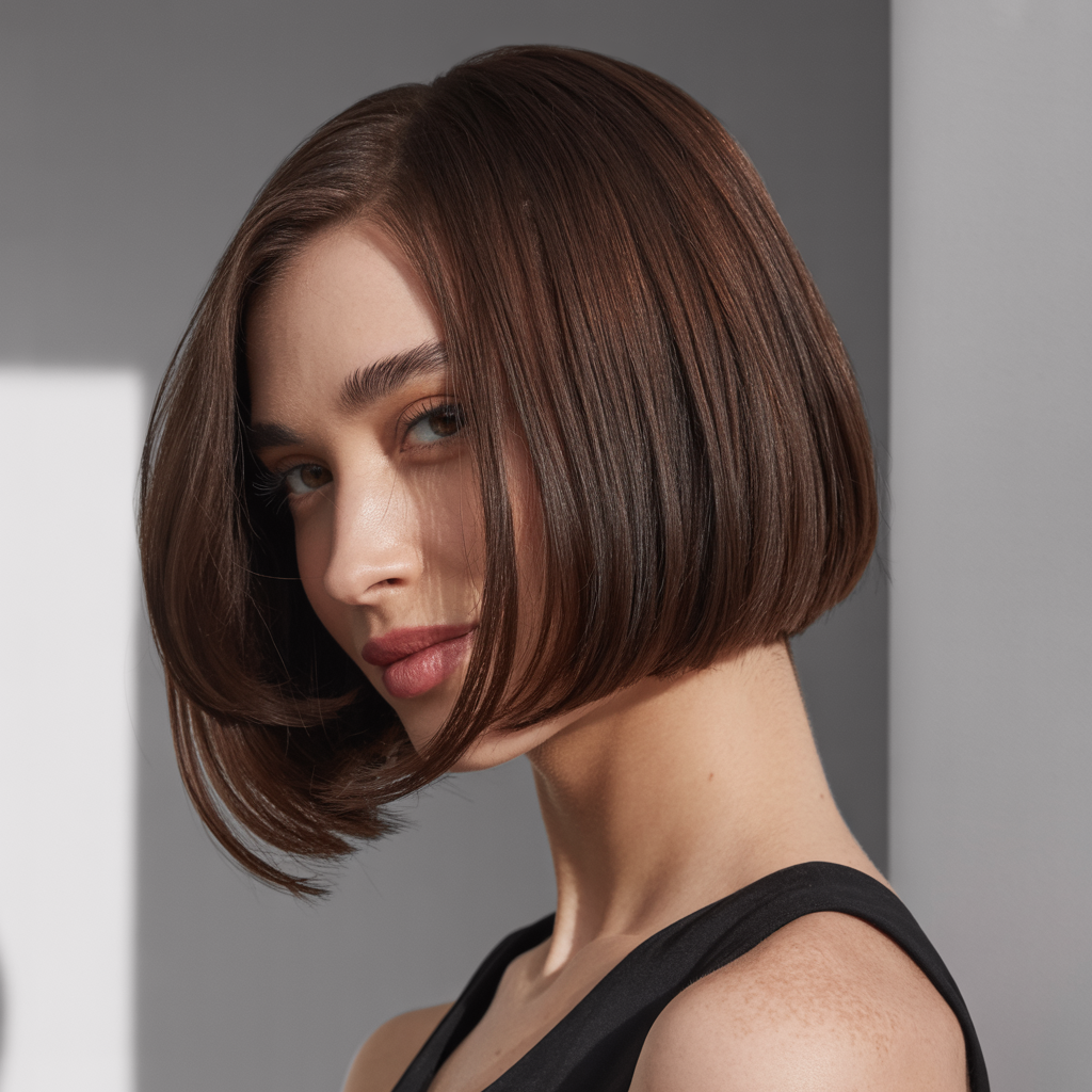 Blunt Short Bob: Sharp and Sleek Finish