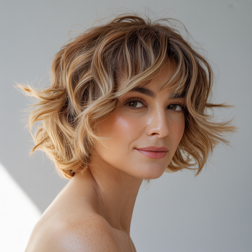 Wavy Butterfly Layers with Piecey Fringe