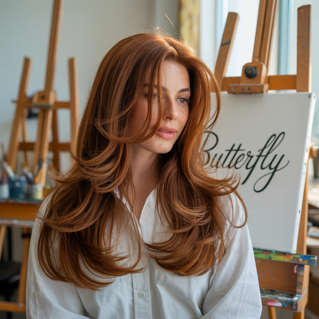 Voluminous Butterfly with Shorter, Defined Face-Framing Layers