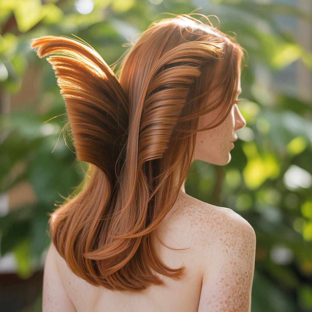 Dynamic Butterfly with a Subtle "U" Shape at the Back