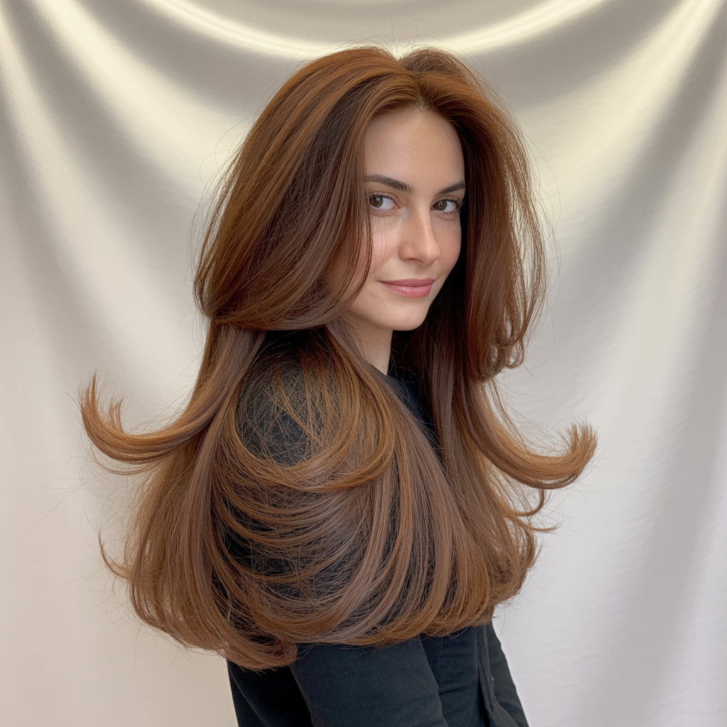  Voluminous Butterfly with a Layered "U" Shape at the Back