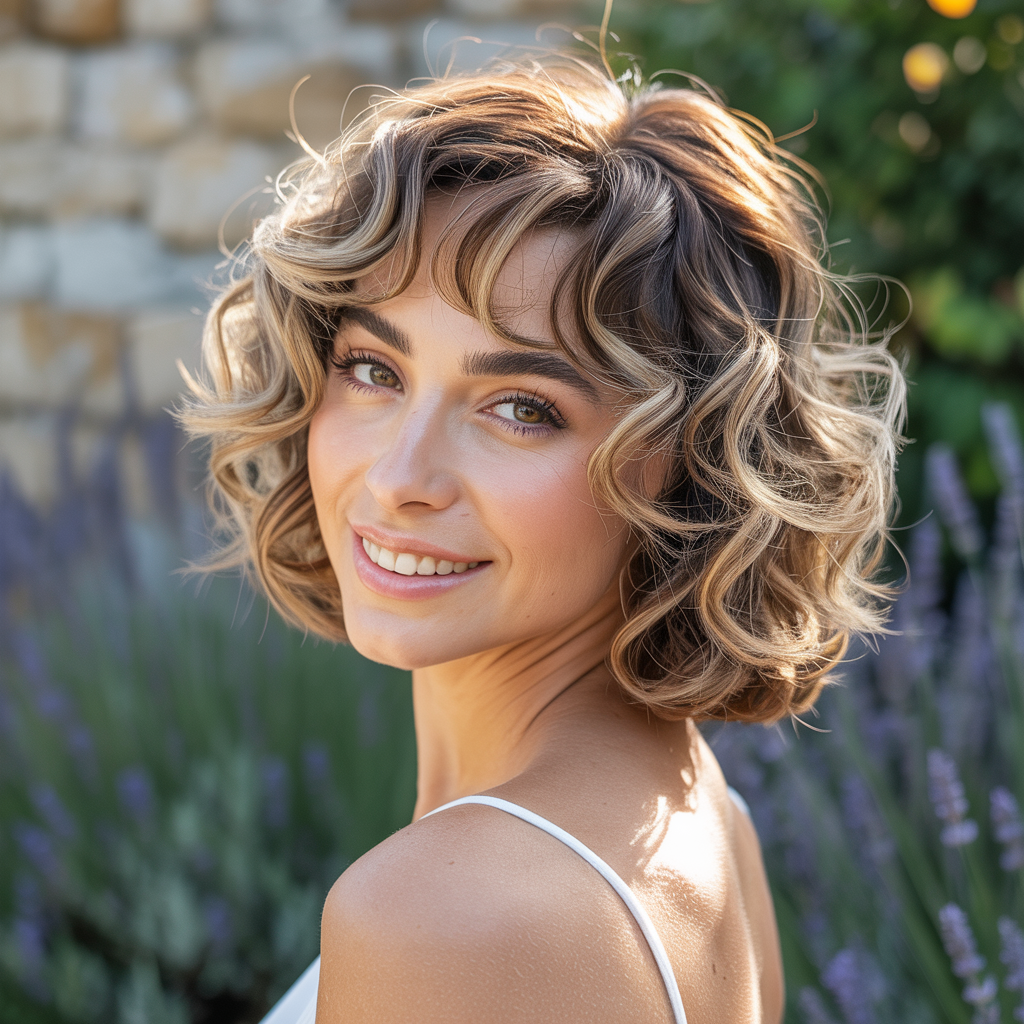 Curly Butterfly with a Soft Rounded Shape at the Back