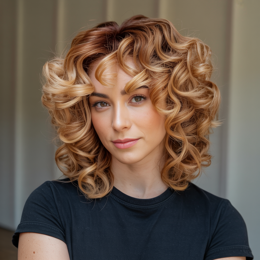 Curly Butterfly with a Defined Top Layer