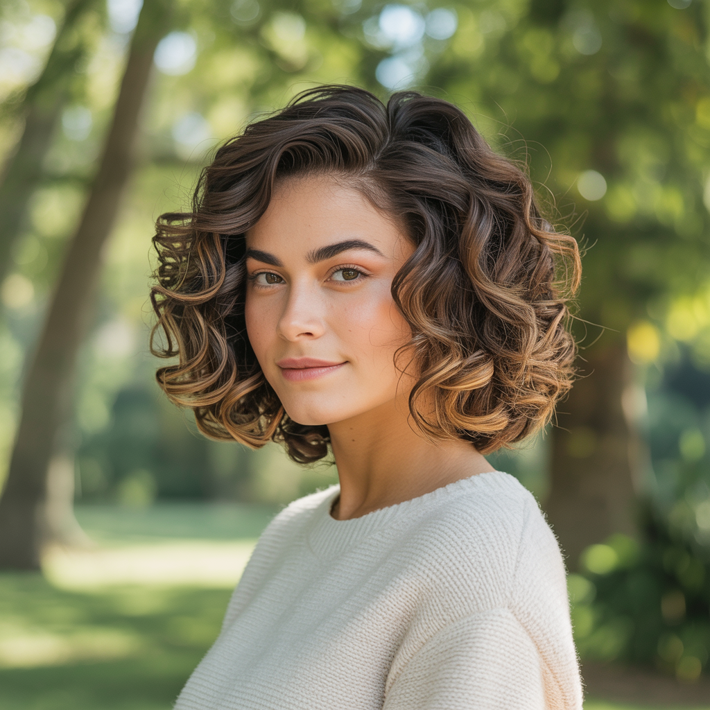 Curly Butterfly with a Subtle "U" Shape at the Back