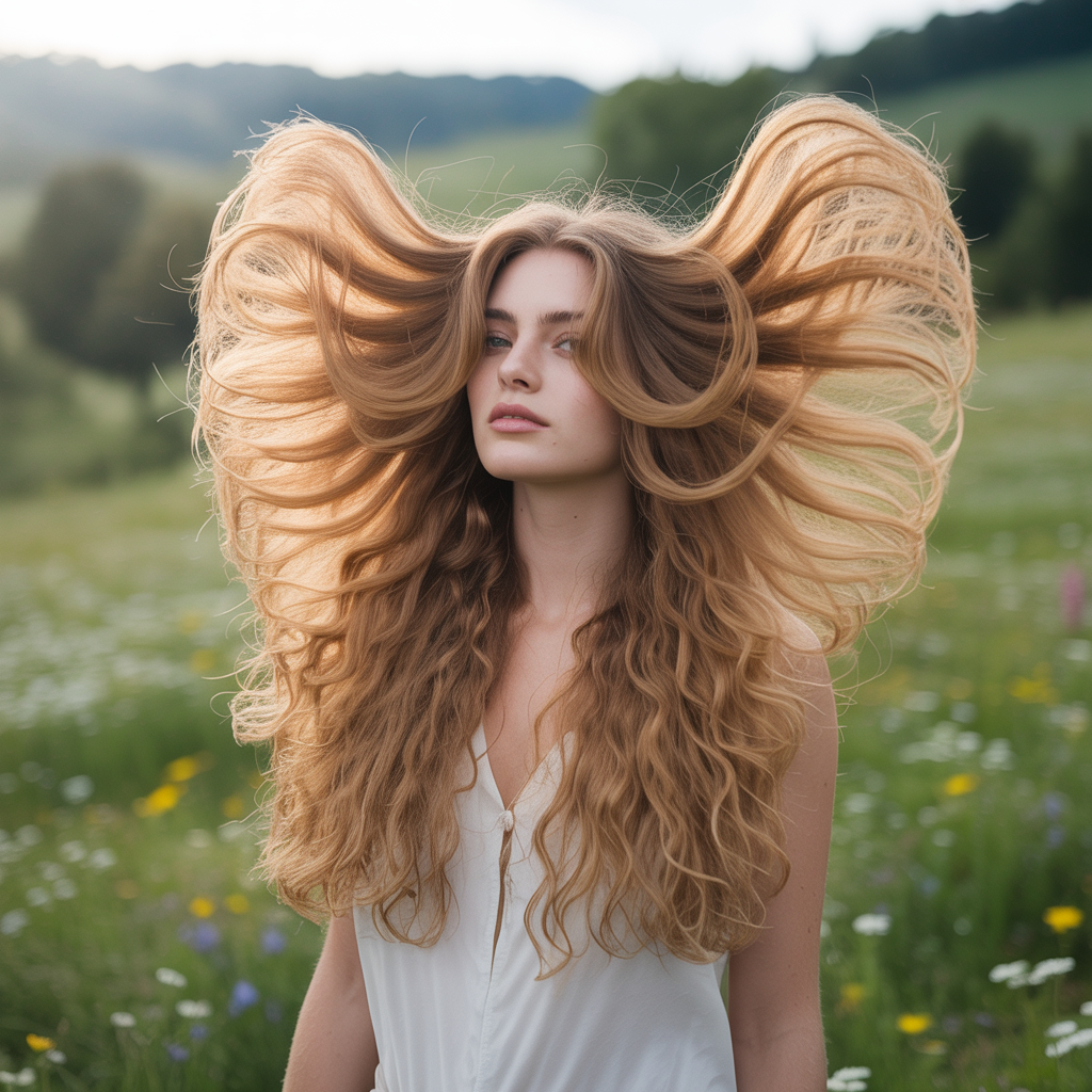  Voluminous Butterfly with Softly Feathered Ends