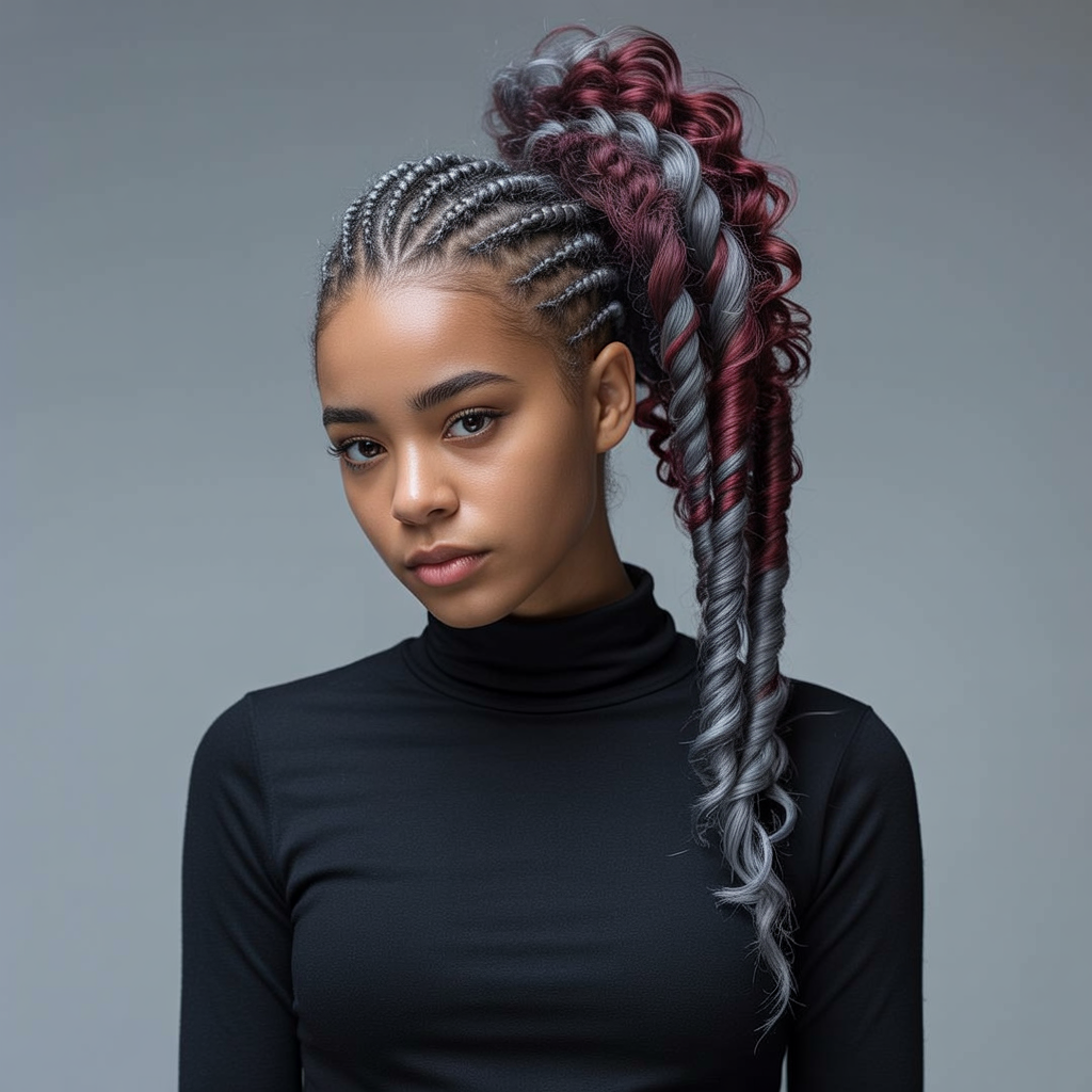  Twisted Mohawk Ponytail