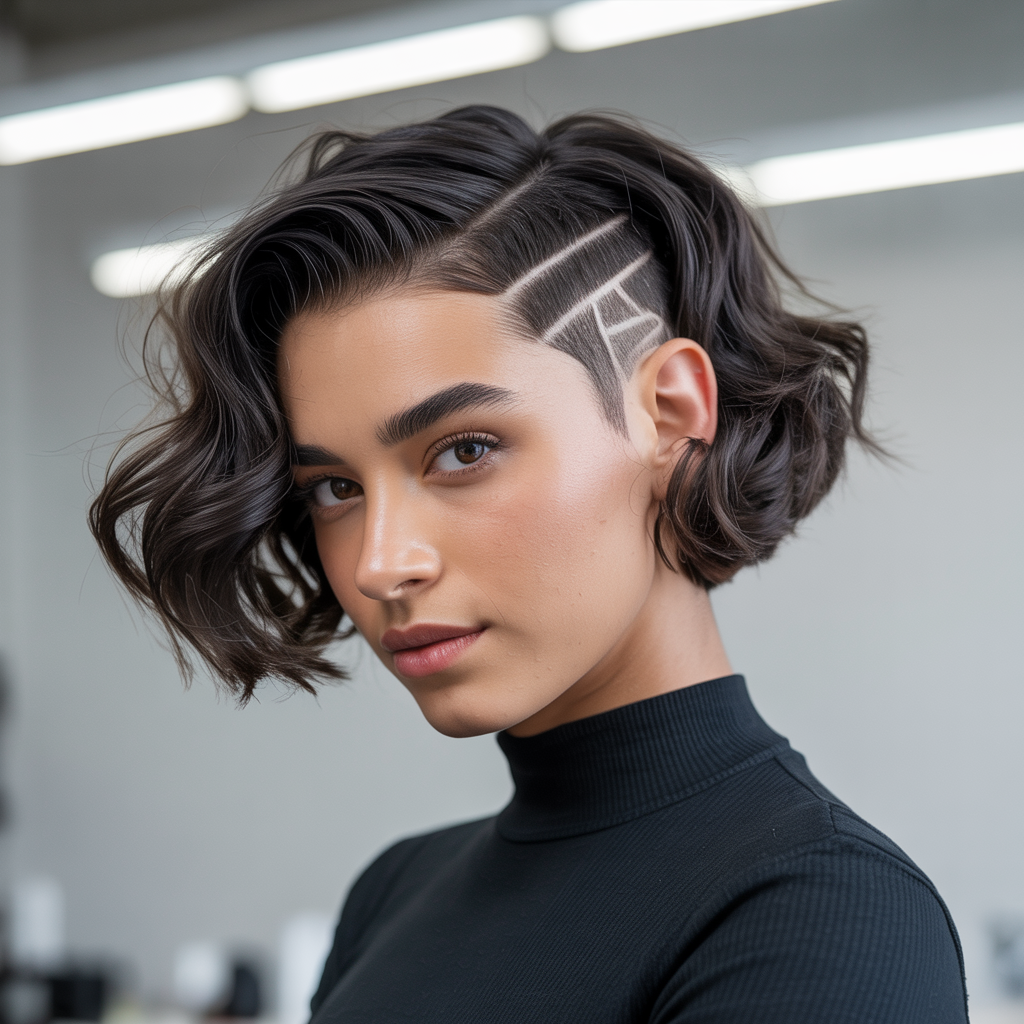  Wavy Butterfly Cut with Undercut Detail