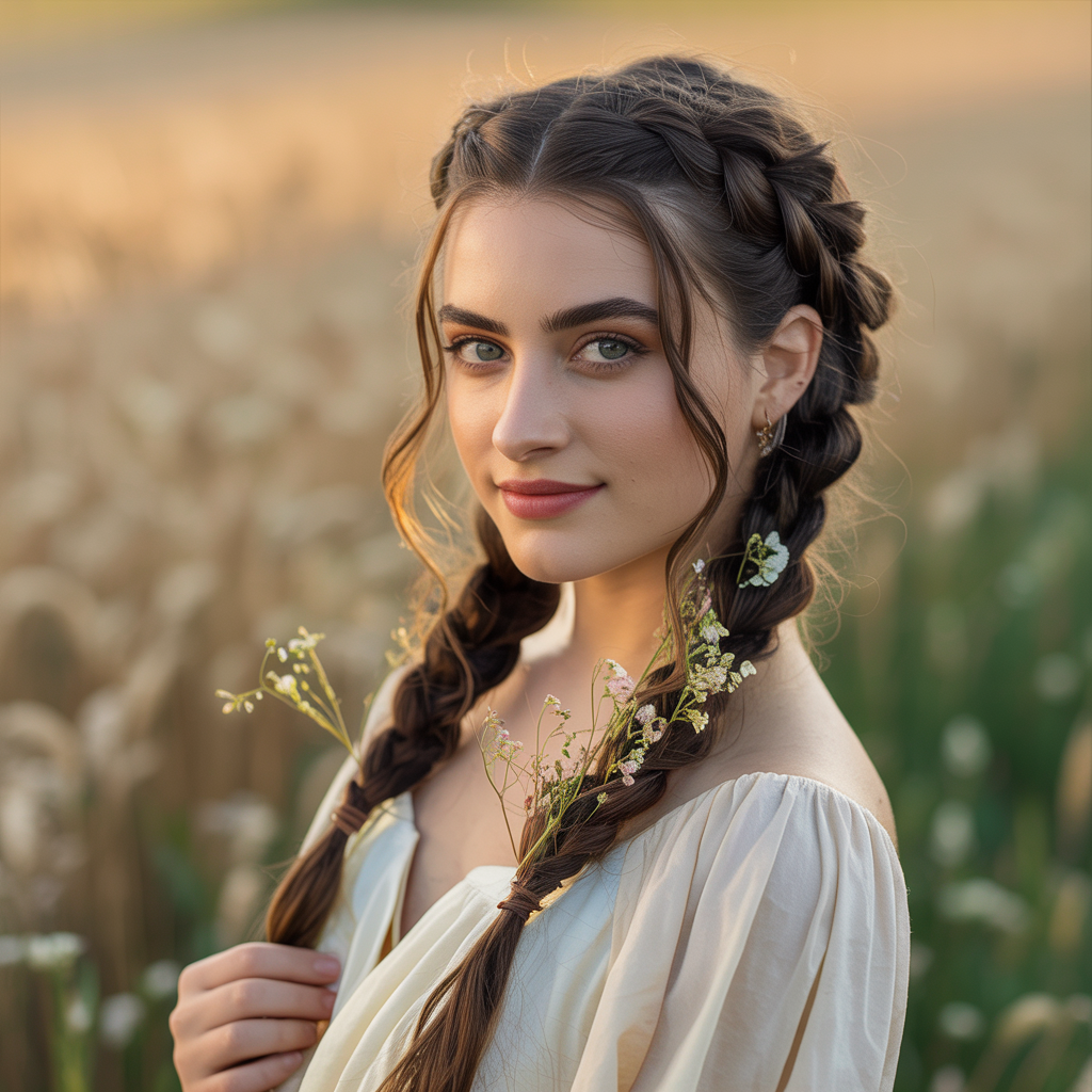 Braided Buns: Bohemian Charm Meets Classic Updo