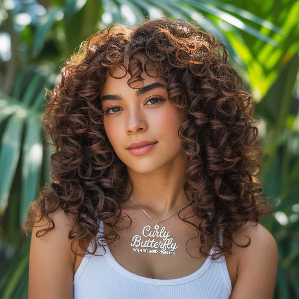 Curly Butterfly with Defined Ringlets
