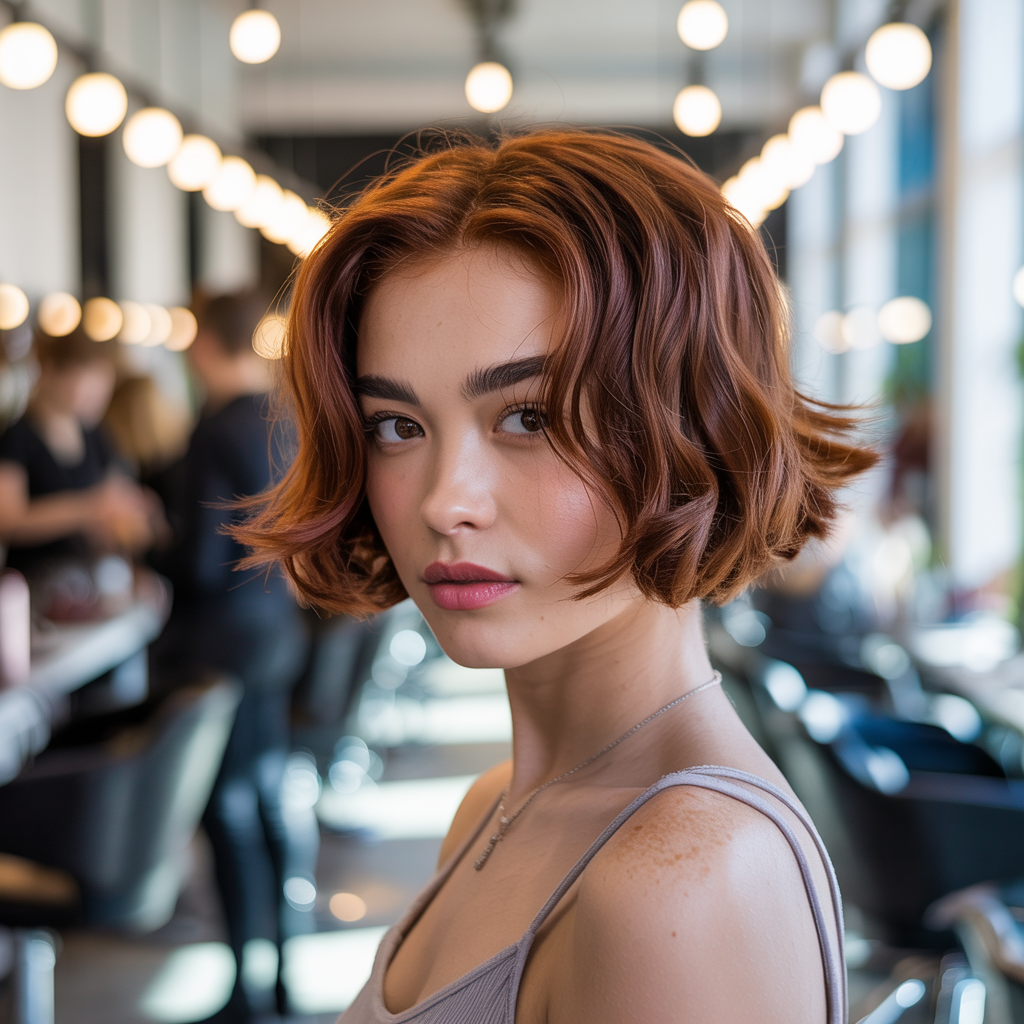 Short Butterfly Cut with A-line Shape