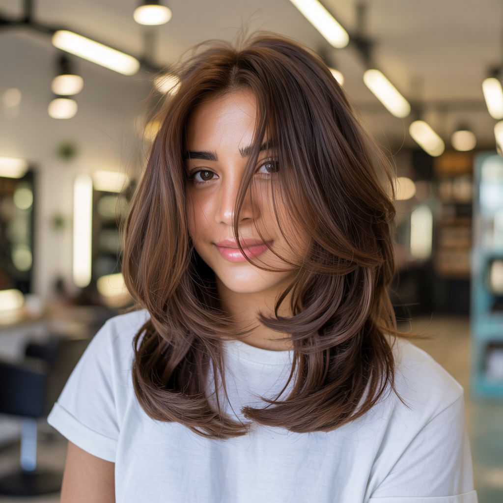 Long Choppy Bob (Lob) for Thick Hair