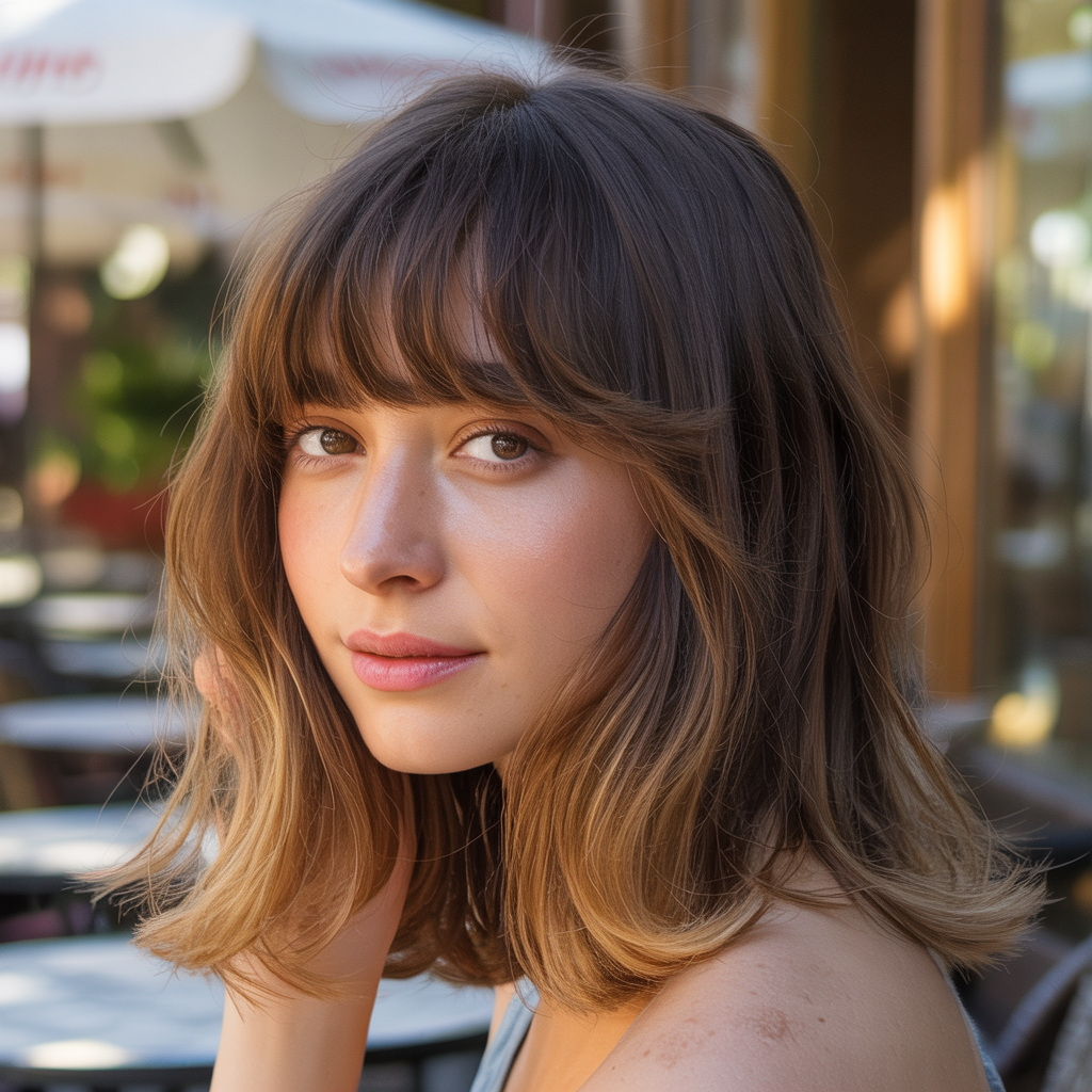 Medium Butterfly with a Blended Fringe (Almost No Distinction)