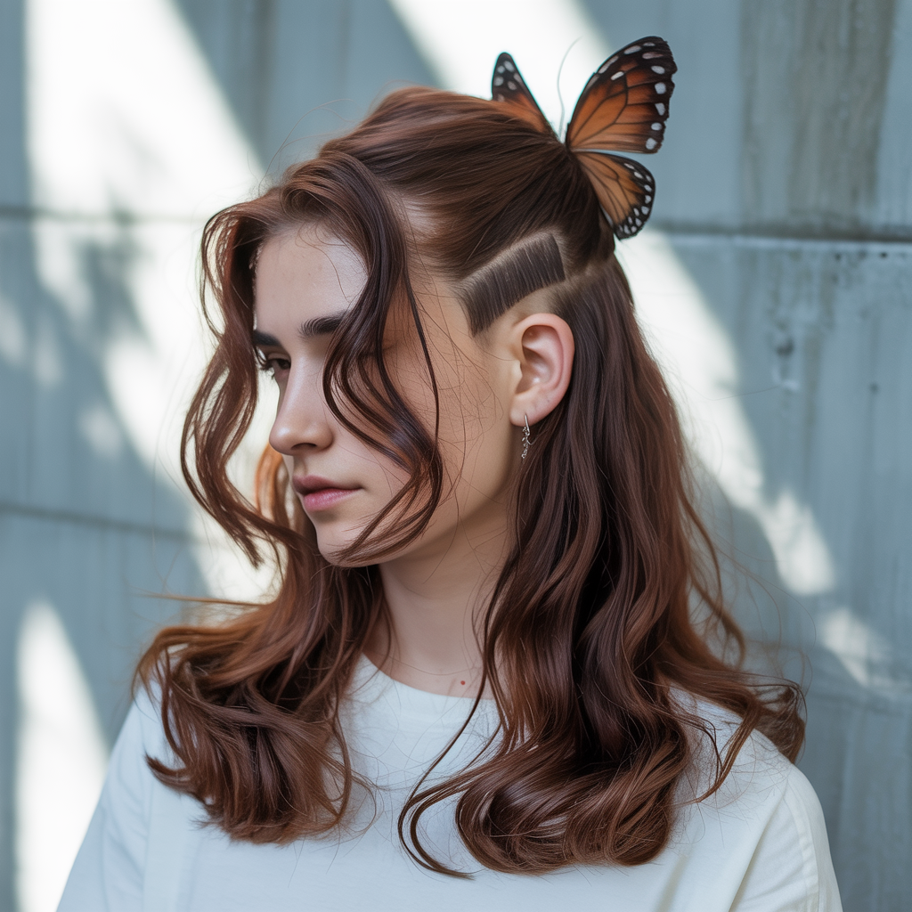 . Long Butterfly Cut with Undercut (Subtle)