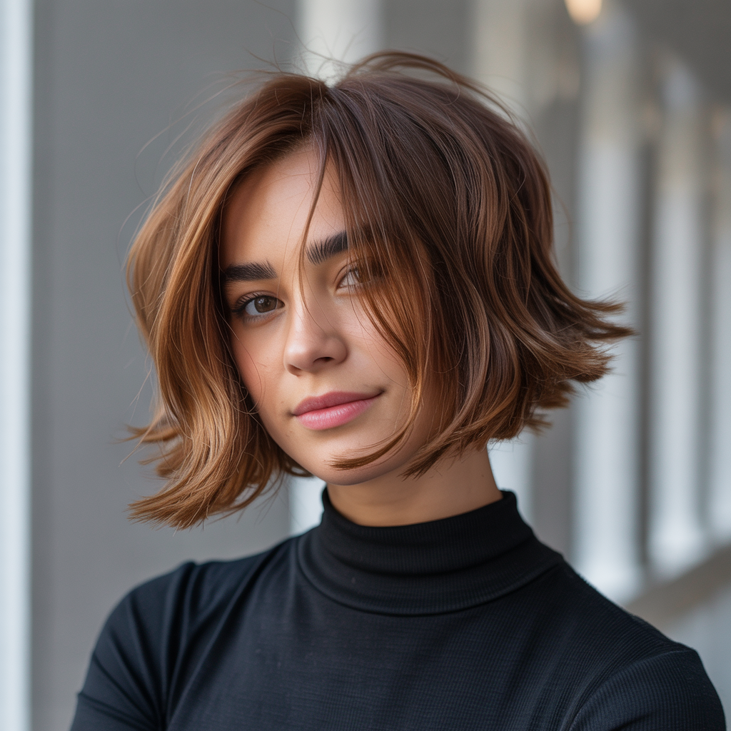 Layered Bob with Spiky Ends