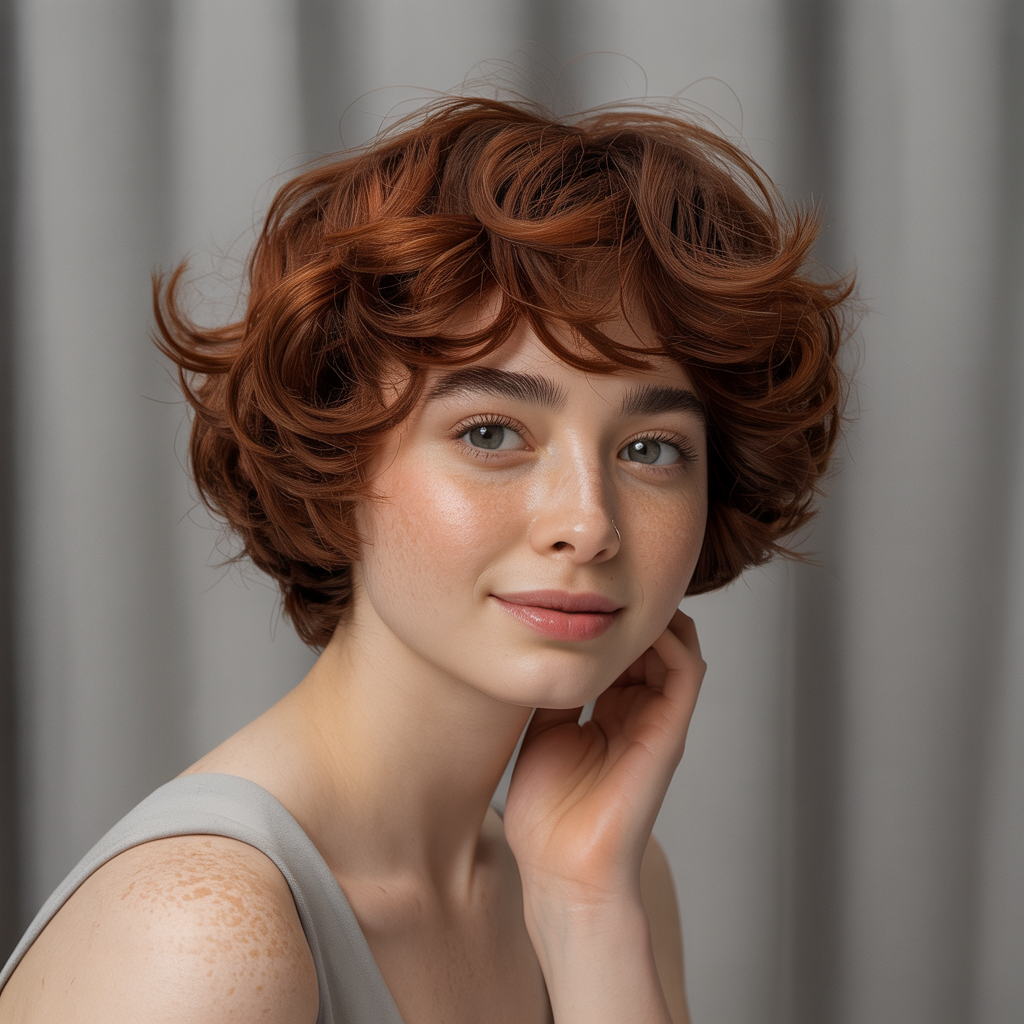 Curly Butterfly Cut with Softened Edges