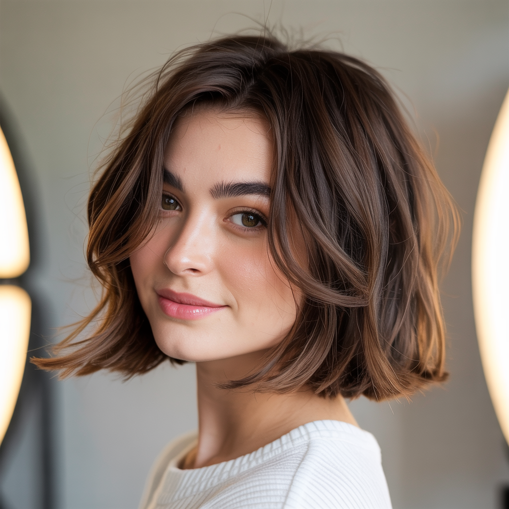 Choppy Bob with Face-Framing Layers