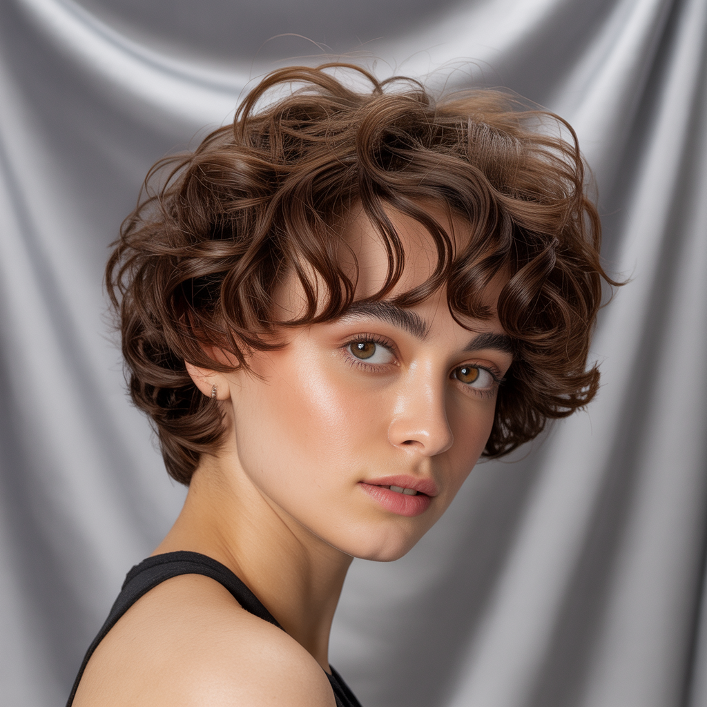 Curly Butterfly Cut with Soft, Blended Layers