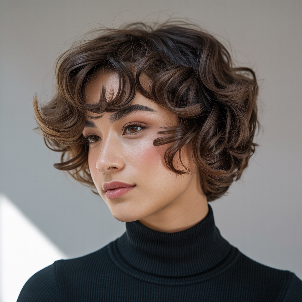 Curly Butterfly Cut for Transitioning Hair