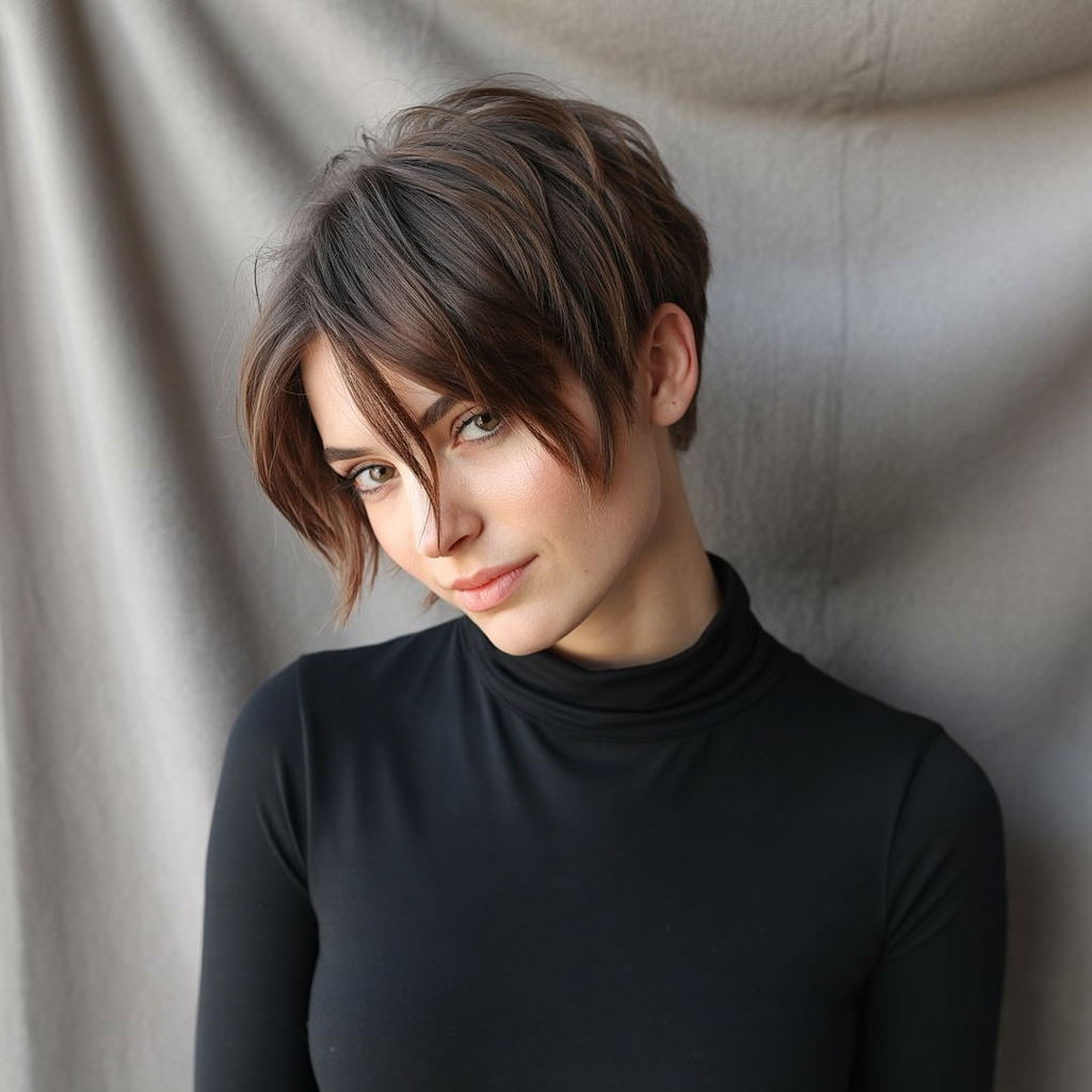 Short Hair with Point-Cut Back Layers