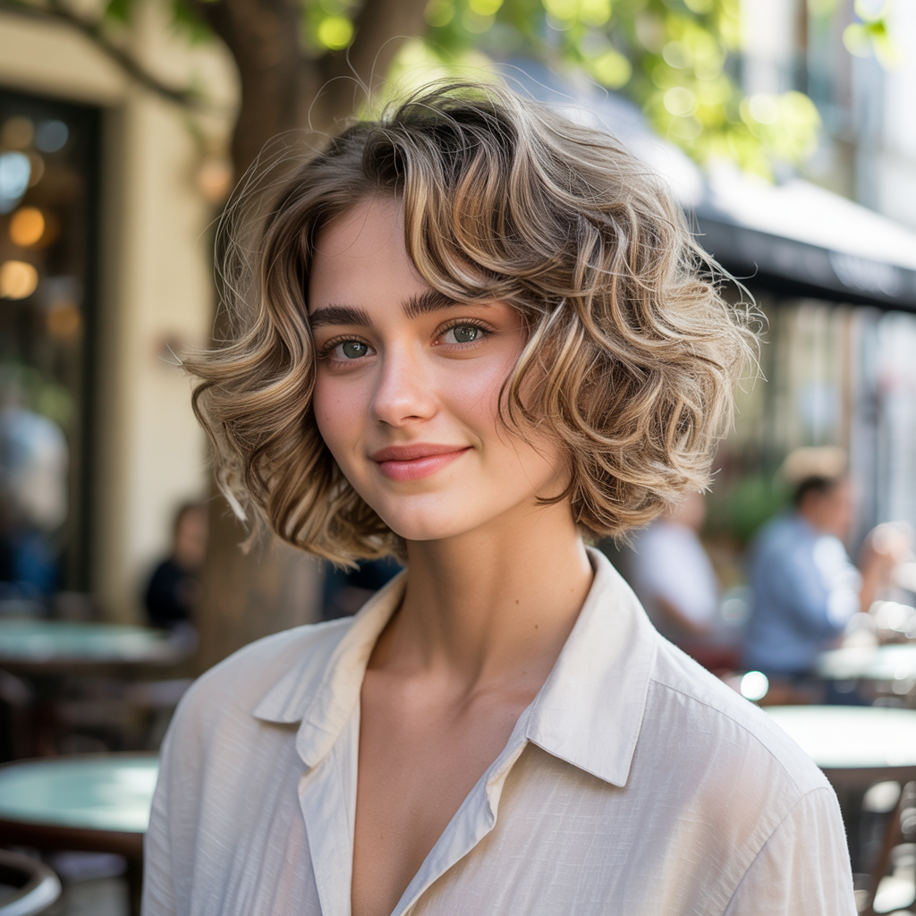 Wavy Short Butterfly Haircut
