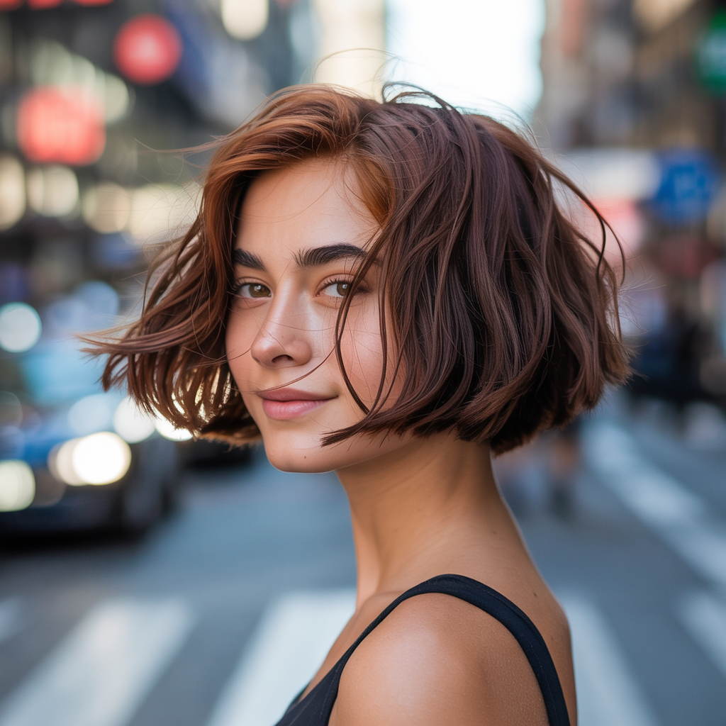 Tousled Short Bob: Effortlessly Cool