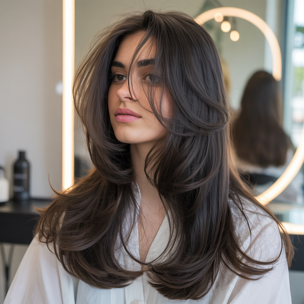  Voluminous Long Butterfly Cut for Fine Hair